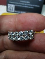 Bague argent avec diamant de moissanite de 1,4 ct certifié