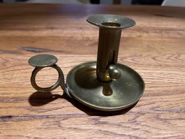 Antiker Messing Kerzenhalter Vintage Deko Seltenheit