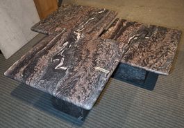 Vintage Marmor Couchtisch 3er Set / Modular Tisch