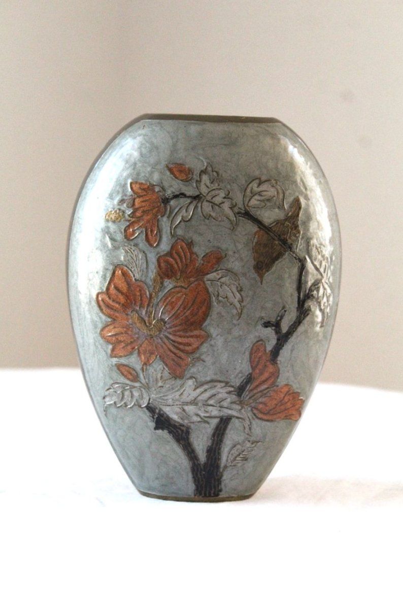 Vasi & Recipienti: Vintage Cloisonné-Messingvas – Usato da Locarno venduto da fripui 4