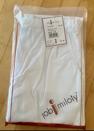 Neue weiße Herrenhose / Berufshose – Gr. 48 – 100% Baumwolle