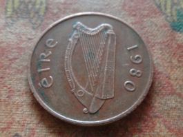 IRLANDE  2 Pence  Eire  1980