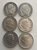 Lot mit 6 seltenen 5 Rp. ( 1902/10/17/41/45/65 )