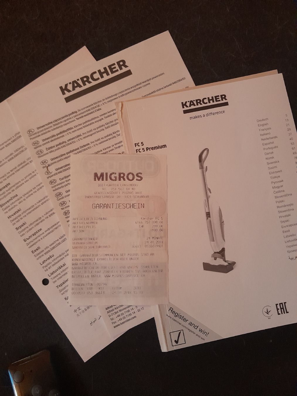 Kärcher Toutes les machines: Kärcher FP 5 Bodenwischmaschine – D'occasion à Inkwil par seebilick