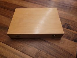 schön gearbeitete ehem. Dia-Aufbew.-box, 37cm/26.5cm/6.5cm