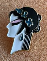 Pin  Frauenkopf Art Deco Stil Emaille Asien Lady