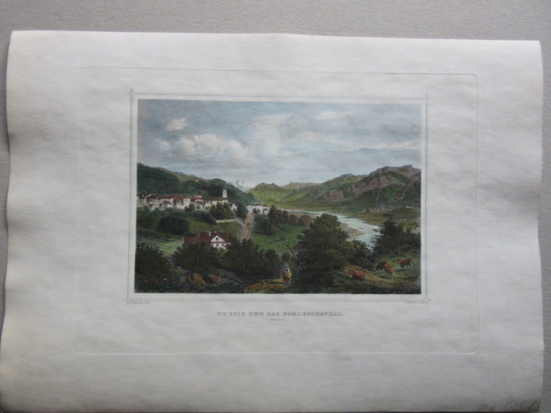 Incisioni: THUSIS  STAHLSTICH – Usato da Gersau venduto da grafik-kunst 1
