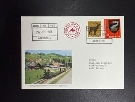 Bahnpostbeleg Appenzeller Bahnen 1996