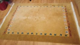 2 Teppiche Gabbeh,dick,2x3m, und 1.20x1.80m, hellbraun,Wolle