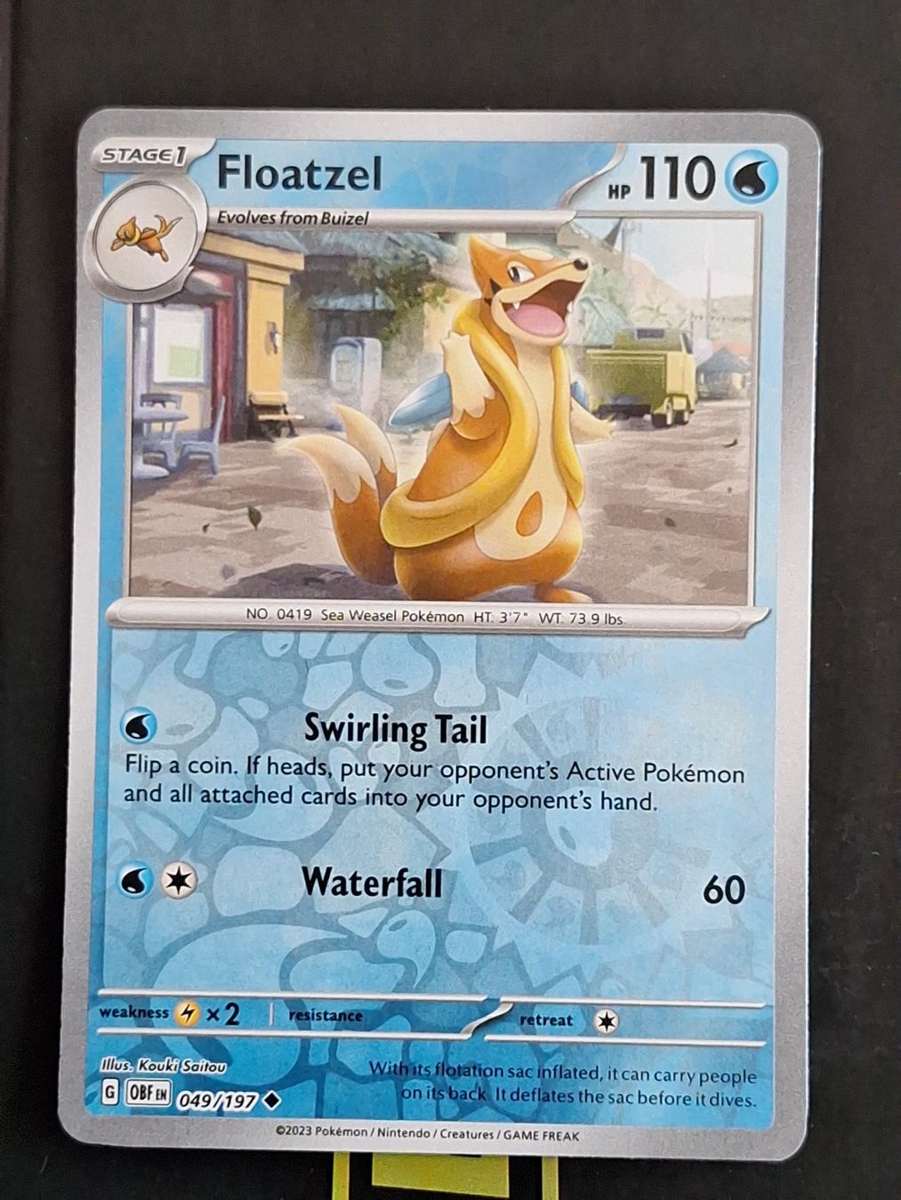 Pokémon Carte collezionabili: Floatzel - Pokemon Reverse Holo Obsidian Flames – Usato da Altstätten SG venduto da GGsGameshop