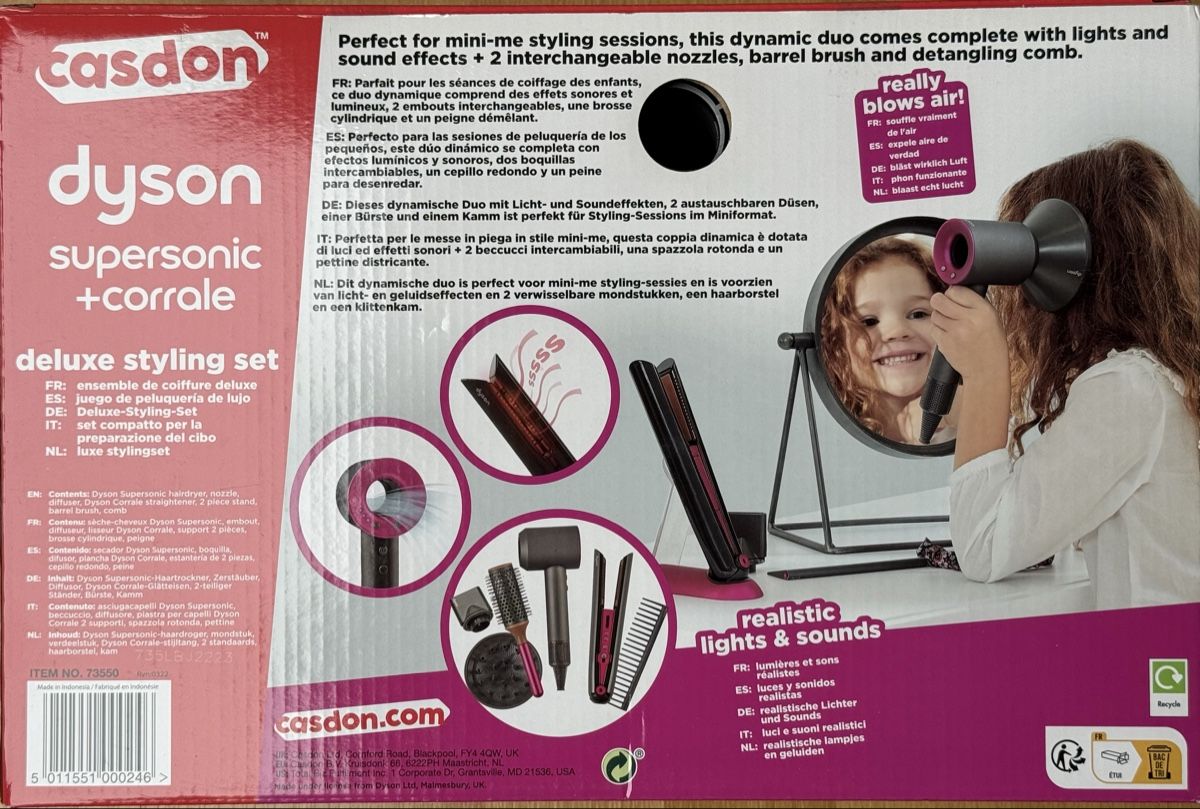 Giocattoli: Casdon Dyson Supersonic & Corrale Deluxe Styling Set – Nuovo e nell'imballaggio originale da Gland venduto da bc998 1