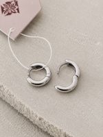 925 Silber Creolen Damen – kleine Ohrringe rhodiniert