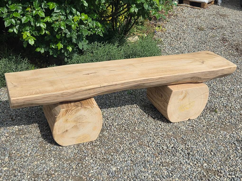 Panchine: massive Rundholzbank aus Eiche – Usato da Mettendorf TG venduto da 892421