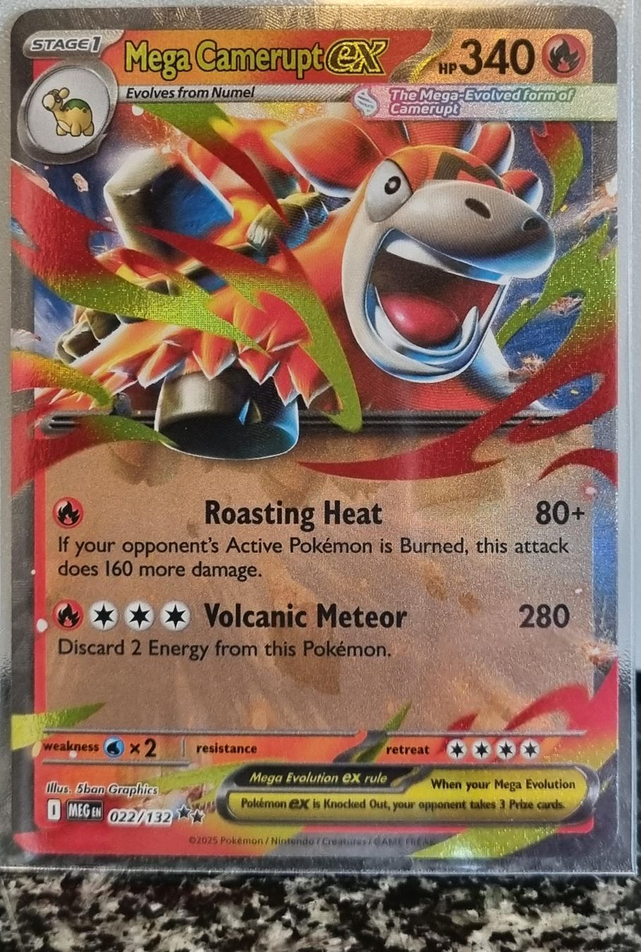 Pokémon Sammelbilder & Trading cards: Pokémon – Mega Camerupt ex 🇺🇸 - MEG-022 - Mega Evolution – Gebraucht aus Bern von NeoSatoshi