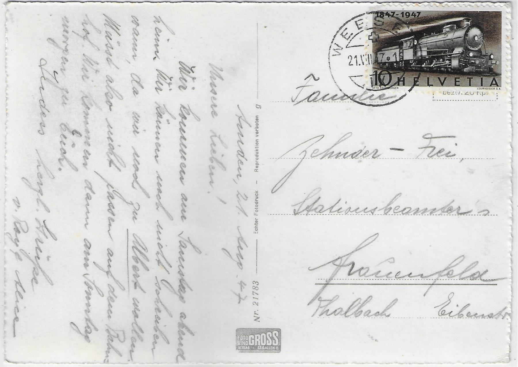 Cartoline postali: Amden - In der Durchschläge. Blick zum – Usato da Ettingen venduto da Kartenplanet 1