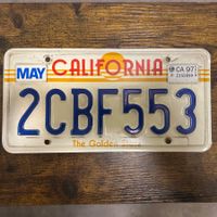 🇺🇸 U.S. Autoschild - California 2CBF553 - ORIGINAL