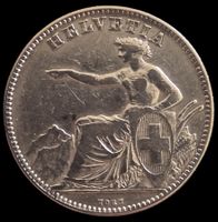Top Silber 2 Franken 1862 Vorz Schweiz Sammelstück ab 1.-