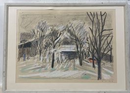 Hermann Alfred Sigg (1924-2023) Pastell  Landschaft signiert