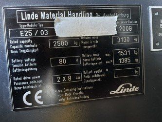Linde Carrelli elevatori e a forche: Elektrovierradstapler Linde E25, Jg. 2009 – Usato da Aarberg venduto da kreuzagrar3270 6