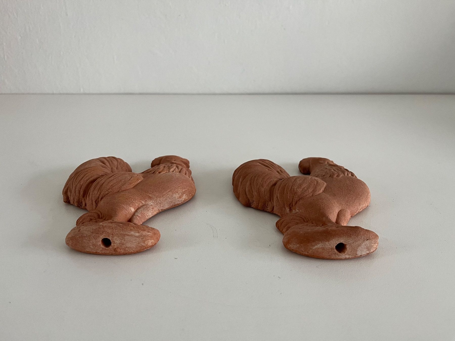 Tutte le decorazioni: 2 Stk. Terracotta Hühner – Usato da Wetzikon ZH venduto da seli03 1
