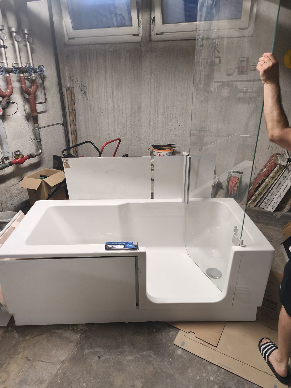Vasche da bagno: Komfortable Badewanne + Dusche mit Tür – Usato da Birr venduto da PalermoF 3