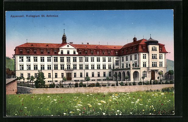 Cartoline postali: Appenzell, Kollegium St. Antonius mit bl – Usato da Berlin venduto da bartko-reher