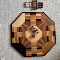 "EILE MIT WEILE" Holzbrettspiel - Handarbeit mit Intarsien