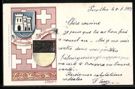 Litho Freiburg, Wappen vor dekorativem H