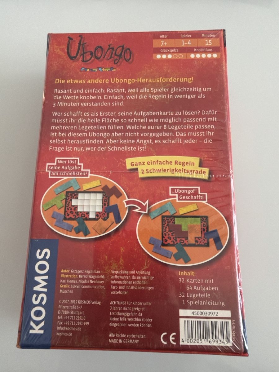 Kosmos Giochi: Ubongo Brettspiel Kosmos original Verpackt, neu – Nuovo e nell'imballaggio originale da Schinznach Bad venduto da sch_bl52 1