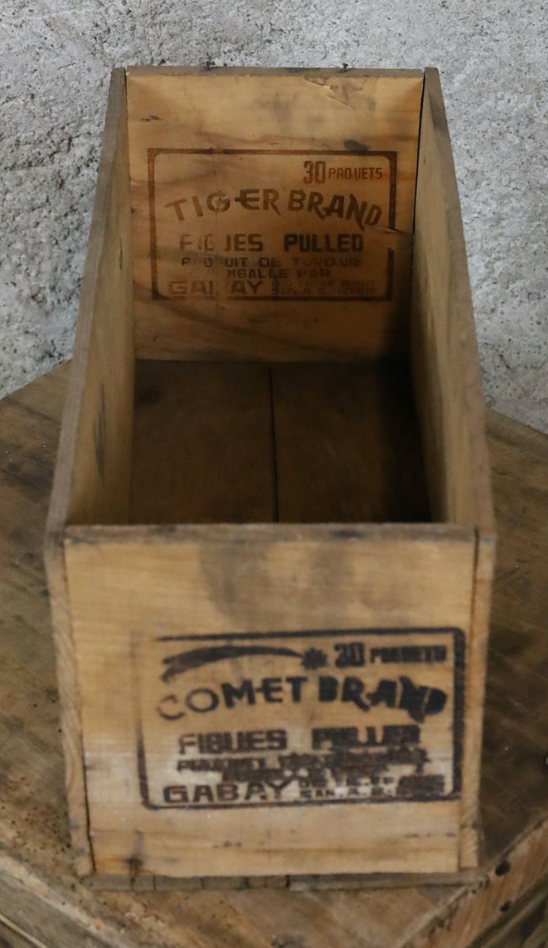 Casse di trasporto: Holzkiste, Kiste, Harass "Tiger / Comet Brand" Figues – Usato da Birrwil venduto da brandschatz_birrwil 1