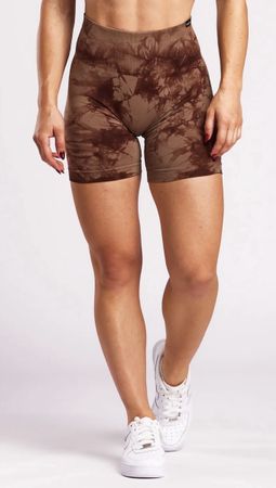 Oace Fitness Shorts braun gemustert Grösse S 