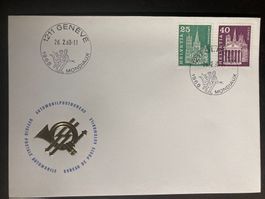Schweiz 1968 Sonderstempel Genève Mondiaux Dauer GE+LA
