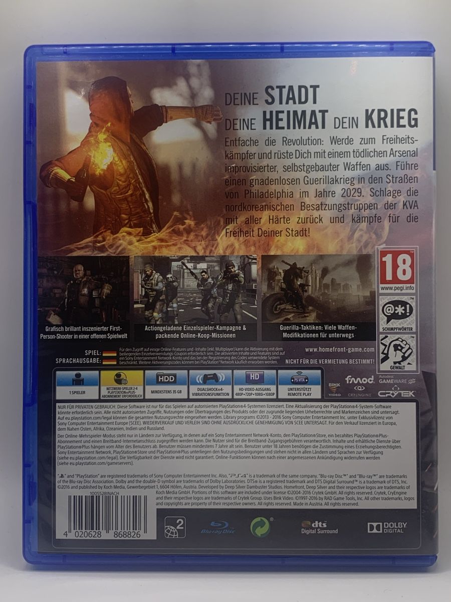 Sony Spiele: PS4 - Homefront The Revolution – Gebraucht aus Ostermundigen von RG-Collector 1
