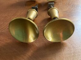 2 X MÖBELKNOPF  MESSING  VINTAGE 50ER - 60ER JAHRE