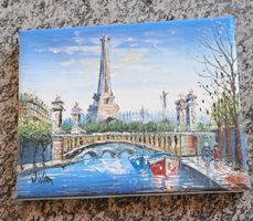 Gemälde Eiffelturm Paris auf Leinwand 