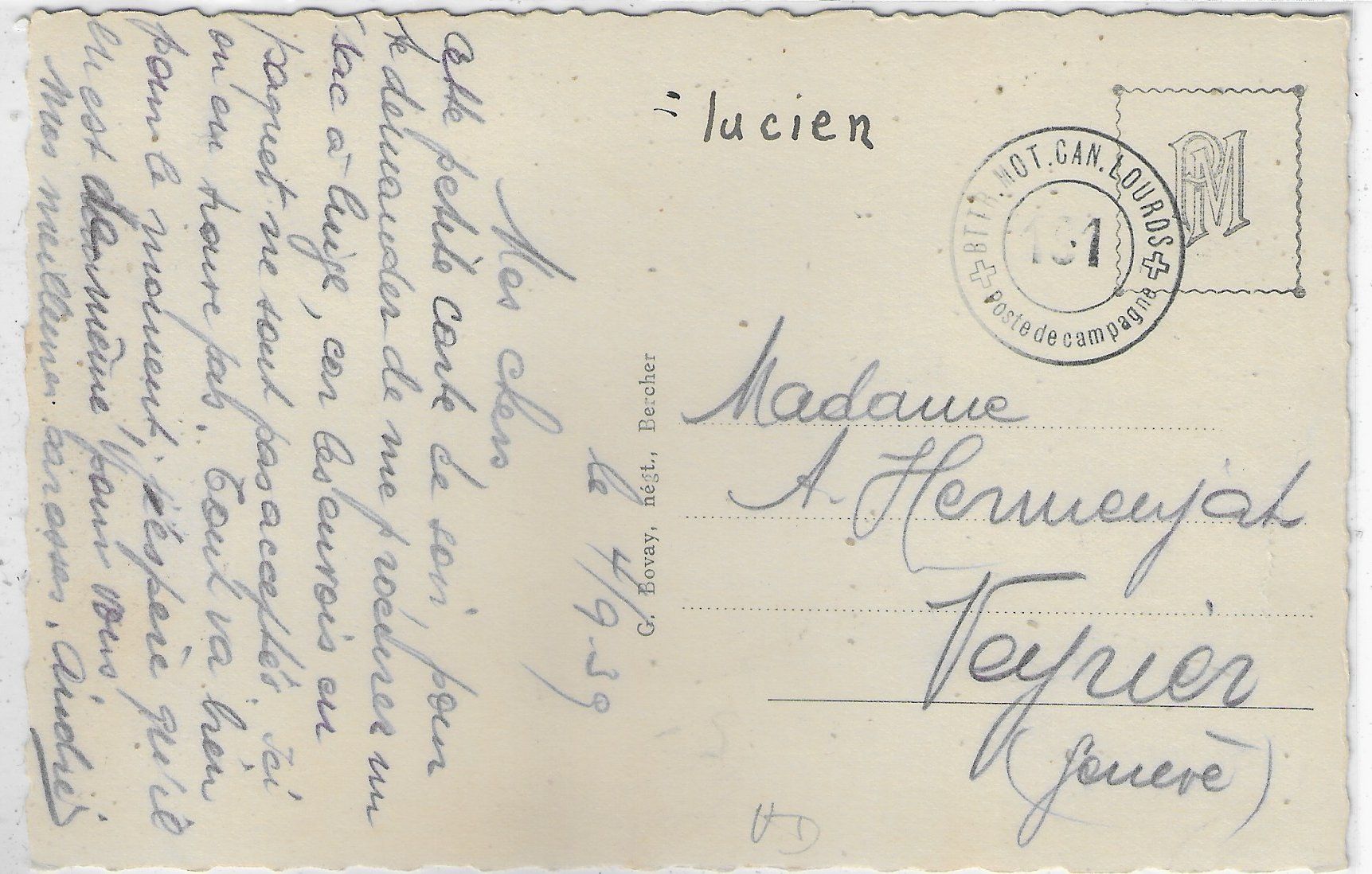 Cartoline postali: Bercher - Dorfpartie - animee – Usato da Ettingen venduto da Kartenplanet 1