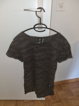 T-Shirt G-Star Raw gruen gemustert Groesse XS guter Zustand