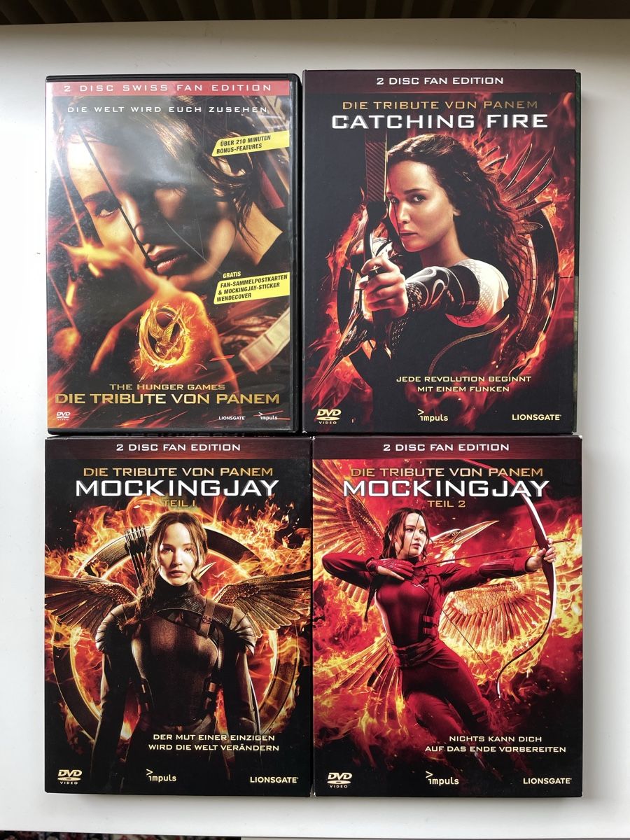 Alle DVDs: Tribute von Panem 4 DVDs – Gebraucht aus Zürich von Sbd1