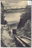 Funiculaire Neuchatel-Chaumont et vue sur les Alpes