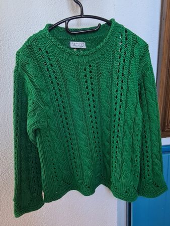 Lanidor Black Label Pullover grün gestrickt Gr. S