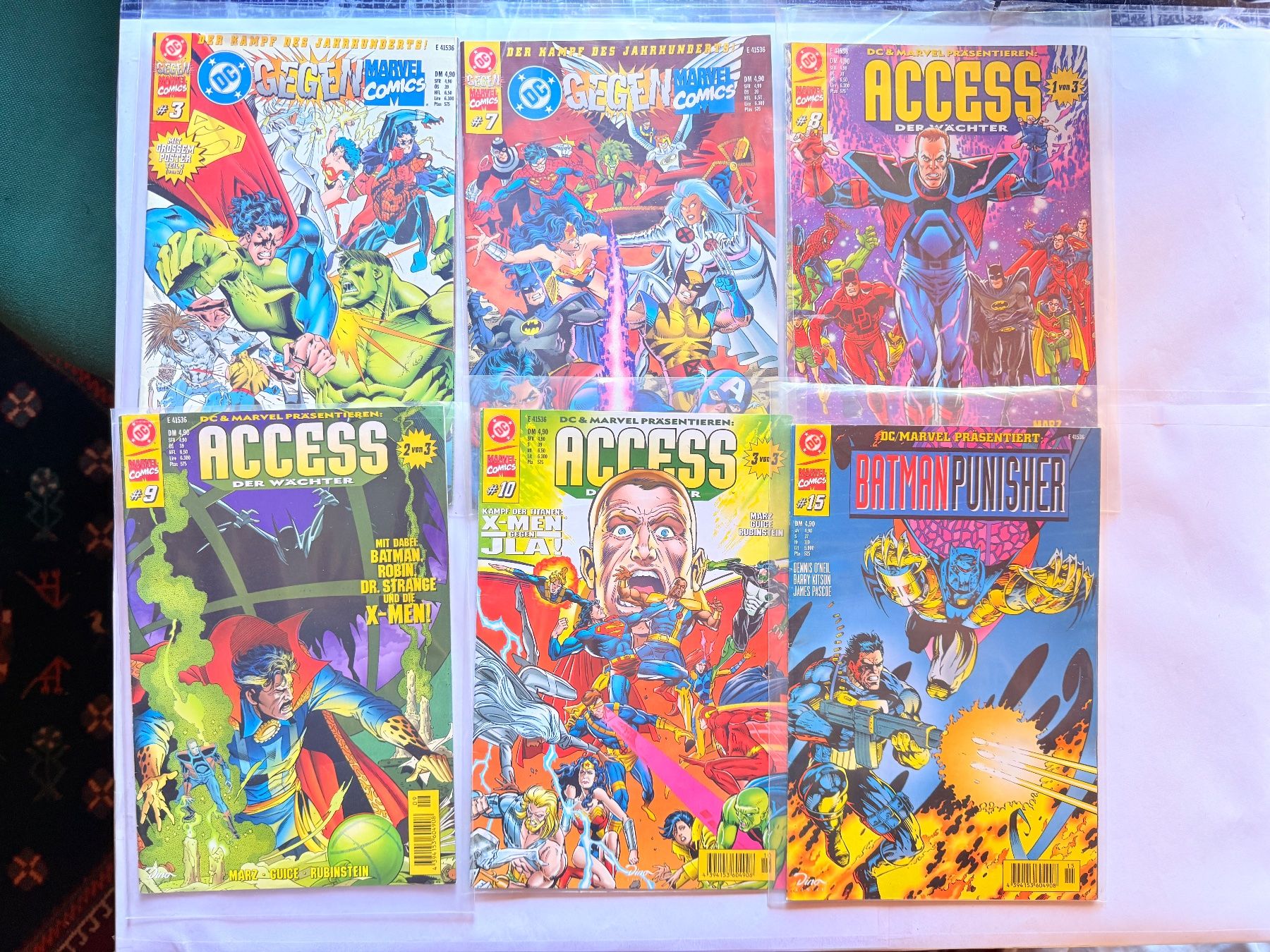 Fumetti: DC gegen Marvel Comics: 9 Hefte / Der Kampf des Jahrhunderts – Nuovo (secondo la descrizione) da Zuerich venduto da SonderArt-Wertgut 1