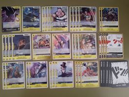 One Piece Deckbau OP17 Blackbeard Teach Core Karten