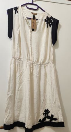 Robe Bel Air E11APOLLINA Tunique Ecru Taille T3 100% Soie
