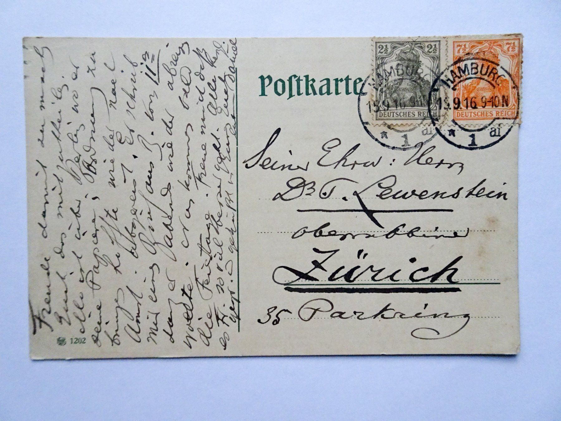 Cartes postales: 1916 – D'occasion à Aadorf par Chnorli-Furz