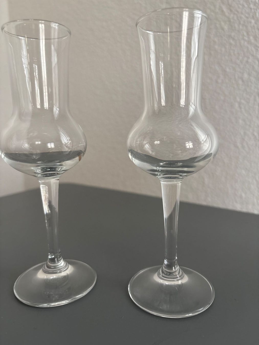 Gläser: 2 Grappagläser/Schnapsgläser mit Eichstrich 2cl, Glas – Gebraucht aus Ibach von lisch3 1