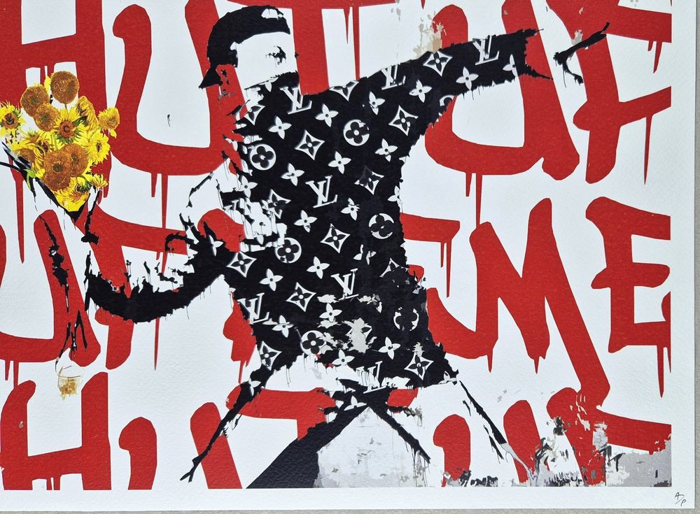 Death NYC Ed Pop Art Druck quot Vuitton Banksy Flower Thrower (Neu (gemäss