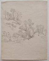 ALBERT GRAEFLE – Bei Sainte-Marie-aux-Mines, orig. Zeichnung
