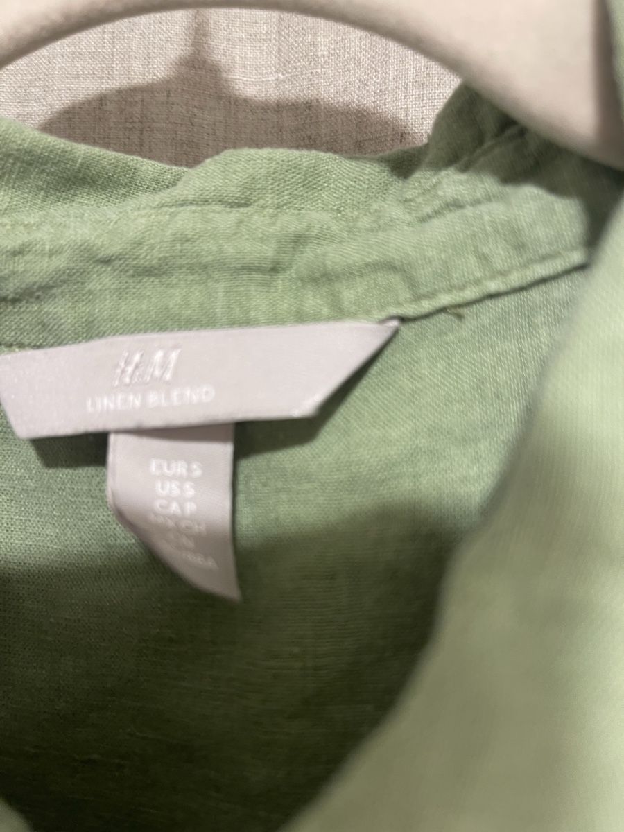 H&M Camicette: H&M Linen Blend Bluse aermellos hellgruen S Versand 9.- – Nuovo (secondo la descrizione) da Meilen venduto da ana9 1