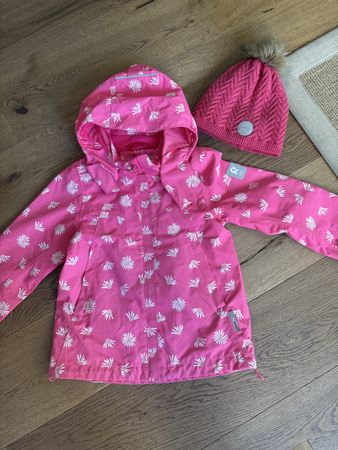 Sehr schöne Reima Tec Regenjacke und Reima Mütze (gefüttert)