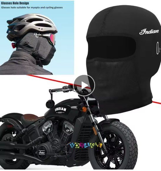 Passmontagna & Scaldacolli: Cagoule Moto Indian, respirante J041 – Nuovo e nell'imballaggio originale da Allens venduto da MADE.IN.ROCK.N.ROLL 1
